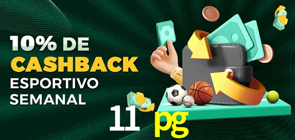 10% de bônus de cashback na 11 pg
